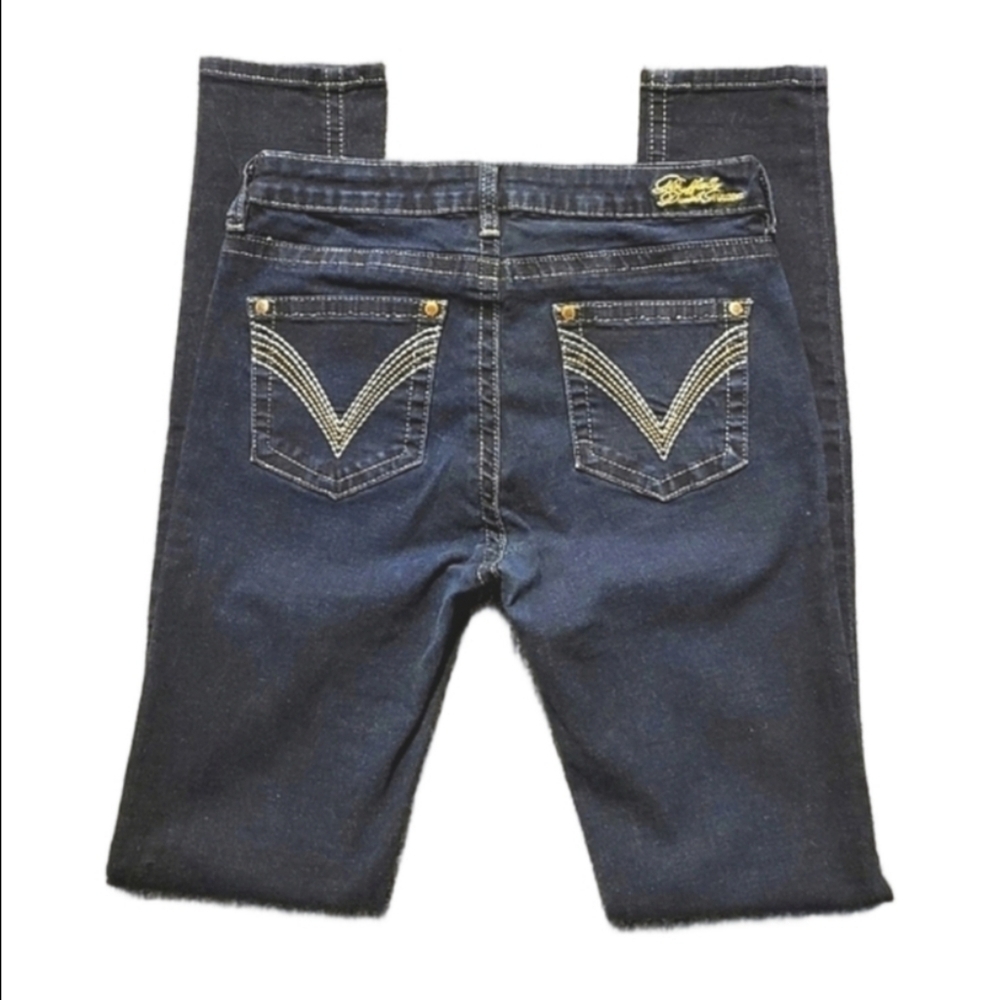 Y2K Buffalo David Bitton Sabine Mid Rise Stretch Skinny Dark Wash Jeans Size 25